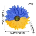 Couronne tournesol drapeau Ukraine décoration porte entrée 50 cm pour extérieur - Couronne de Tournesol Drapeau Ukraine / Diamètre 50cm