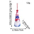American Independence Day gnome plush ornament with stars and stripes knitted hat - Beard Star Style (C3-29 Style 3)