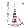 Handmade Independence Day gnome ornament featuring patriotic stars and stripes knitted hat - Braid Star Style (C3-30 Style 4)