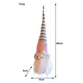 Pink striped tall hat faceless gnome doll holding cup Christmas holiday ornament - Pink Striped Style (F2-27) / 40CM / Pink