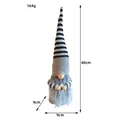 Handmade 40cm Christmas gnome plush featuring a striped knit hat and long gray beard - Gray Striped Style (F2-28) / 40CM / Gray