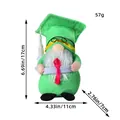Green graduation gnome plush doll wearing a doctor hat and holding a diploma, 17cm tall - Female Style (With Certificate)