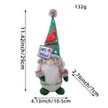 Christmas standing faceless gnome plush doll with bird print hat and merry christmas sign - Bird Print Hat Gnome Male Style (B2-10)