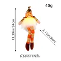 Glowing Harvest Festival Gnome Plush Doll with Maple Leaf Design and Long Legs Decor - Yellow Leg Style