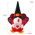 Thanksgiving turkey gnome plush doll holding a heart for autumn home decoration - Heart Style (F3-19)