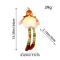 LED Glowing Harvest Festival Gnome doll with maple leaf hat and long legs, 34cm height - Green Leg Style