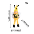 Handmade Bee Festival gnome plush doll with long legs and wings, 13-inch height - Female Style (E1-20)
