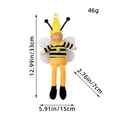 Adorable handmade bee gnome plush doll with wings and long legs, size 33x15x7cm - Male Style (E1-19)