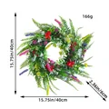 Ghirlanda decorativa di fiori selvatici artificiali del Texas da 15,75 pollici - Ghirlanda di Fiori Selvatici del Texas (H3-17) / 40CM