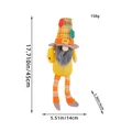 Thanksgiving harvest festival gnome plush doll with long legs and 45cm size measurements - Autumn Long Leg Gnome Male Style (E2-13)