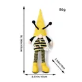 Muñeco de peluche gnomo de patas largas Bee Festival con dimensiones 41cm y 86g. - E1-18 Estilo Femenino / Estilo Trenza (E1-18 Femenino)