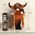 Detailed 35cm size measurements for the handcrafted Viking Warrior Gnome doll decor - F1-15 Viking Warrior