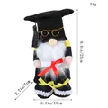 Handcrafted graduation gnome plush doll with mortarboard hat and diploma, standing ornament. - Graduation Male Doctor Doll (F3-1)