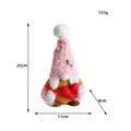 Roze gebreide Moederdag kabouterpop met rood hartje, afmeting 25x11x8cm. - Dames Stijl (C2-15)