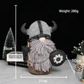 Visual size and weight dimensions of the Viking Warrior Gnome doll decorative plush figure - F1-17 Gladiator Grey