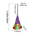 Halloween Plüsch-Zwerg Hänger-Ornament mit detaillierten Größenangaben und Gewicht - Z3-11 Grüner Körper