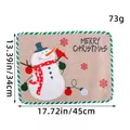 Embroidered Christmas snowman placemat size 17.7x13.4 inches for holiday table decor - Snowman Style (O2-3) / Snowman