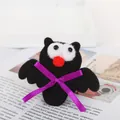 Adorable black plush bat accessory with purple bow for kids glowing slap bracelet - One Size / Black Bat / Non-Luminous