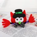 Red plush monster slap bracelet with top hat and bowtie for kids Halloween costume - One Size / Red Face Monster / Non-Luminous