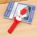 Christmas reindeer LED slap bracelet for kids in festive red and white felt - Reindeer Style (T1-35)