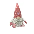 Gnomo rosa per la festa della mamma con cappello a cuori e decorazione con trecce - Stile Femminile Rosa (F1-14)
