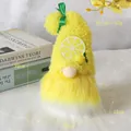 Bambola gnomo limone in peluche fatta a mano con dimensioni per decorazione finestra - Stile Limone (F3-7)