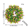 Colorful artificial flower wreath 35cm for door hanging and wall decoration - Gypsophila Wreath (J2-8) / 35cm / Colorful