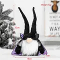 Halloween gnome plush doll with purple cape and black horns, 32cm height - Purple Cloak Style