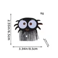 Simpatico fermaglio per capelli a ragno di Halloween con velo nero e stella 8,5x6,5cm - Stile Ragno (AA2-13) / Nero