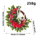 Artificial tulip wreath with Hi sign and dimensions 17.72 inch for front door decor - H1-12 Tulip Wreath / Pink