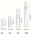Refillable glass perfume spray bottles from 2ml to 10ml with dimensions - 2ml / Clear Sprayer / Clear