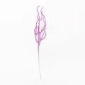 Dettaglio di un ramo decorativo rosa glitterato per albero di Natale e addobbi floreali - 34cm / Rosa
