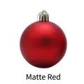 Classic matte red Christmas ball ornament hanging decoration for festive holiday tree - 3cm / Matte Style / Red