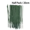 20cm green floral wire stems for DIY Christmas wreaths and flower arrangements - Dark Green Floral Stem / 20cm Length