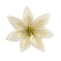 Champagner goldene künstliche Poinsettia-Blütenköpfe für die Weihnachtsdekoration - 12cm / Gold