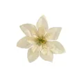 Künstliche goldene Weihnachtssternblüte für die Weihnachtsbaumdekoration und Gestecke - 15cm / Gold