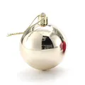 Shiny champagne gold Christmas ball ornament with hanging string for tree decoration - 3cm / Shiny Surface / Champagne Gold