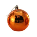 Shiny metallic orange Christmas ball ornament for festive holiday tree decoration - 3cm / Shiny Surface / Bronze