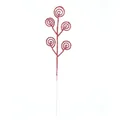 Elegant red glitter artificial spiral branch for festive Christmas wreath DIY decoration - Red Candy Circle