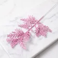 Rama de pino artificial rosa brillante para coronas navideñas y decoración DIY - Agujas de Pino Rosa