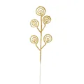 Glinsterende gouden kersttak met spiralen voor doe-het-zelf kransen en bomen - Gouden Snoep Cirkel