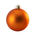Premium satin finish orange Christmas bauble ornament for festive tree decoration - 3cm / Matte Style / Bronze