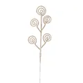 Elegante gouden glitter spiraaltak voor kerstboom- en kerstkransdecoratie - Champagne Snoep Cirkel