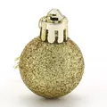 Sparkling golden glitter Christmas ball ornament for festive tree hanging decoration - 3cm / Glitter Ball / Gold