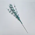 Close-up of turquoise glitter artificial berry stem for festive Christmas DIY decoration - 12 Branches 60 Berries (43cm) / Sky Blue