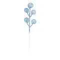 Glinsterende blauwe decoratieve tak met spiraalvormige cirkels voor kerstdecor - Blauwe Snoep Cirkel