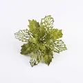 Simulation green double-layer poinsettia flower for Christmas tree decoration - 15cm Flower Head / 1 Brush / Light Green