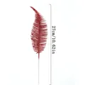 Decoratief rood glitter kunstvarenblad voor kerstkrans DIY en vakantiedecoratie van 27cm - Rode Veer