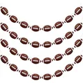 Guirlande de bannière de fête de football américain pour décor de fête et sport - Bannière Thème Football Paquet de 8 Pièces
