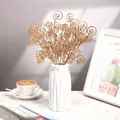 Rami artificiali ricci dorati con brillantini per albero di Natale e decorazioni - Champagne
